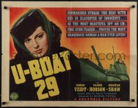 5z0865 U-BOAT 29 1/2sh 1939 Michael Powell & Emeric Pressburger, Hobson, submarine, ultra rare!