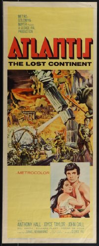5z0668 ATLANTIS THE LOST CONTINENT insert 1961 George Pal sci-fi, cool fantasy art by Joseph Smith!