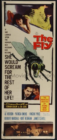 5z0683 FLY insert 1958 Vincent Price, Patricia Owens, Al Hedison as half-man half-fly!