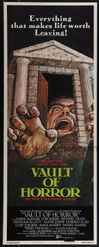 5z0726 VAULT OF HORROR insert 1973 Tales from Crypt sequel, cool art of death's waiting room!
