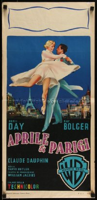 5z0730 APRIL IN PARIS Italian locandina 1953 pretty Doris Day and wacky Ray Bolger in France, rare!