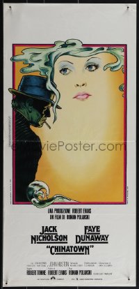 5z0732 CHINATOWN Italian locandina 1974 art of Jack Nicholson & Faye Dunaway by Pearsall, Polanski!