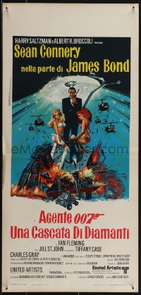 5z0736 DIAMONDS ARE FOREVER Italian locandina 1971 de Berardinis art of Sean Connery as James Bond!