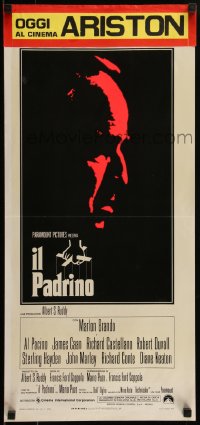 5z0742 GODFATHER Italian locandina 1972 best art of Marlon Brando, directed by Francis Ford Coppola!