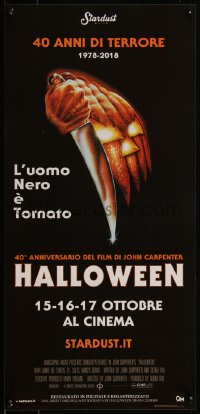5z0745 HALLOWEEN Italian locandina R2018 John Carpenter classic, Bob Gleason jack-o-lantern art!