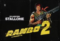 5z0264 RAMBO FIRST BLOOD PART II Italian 27x39 pbusta 1985 no one can stop Sylvester Stallone, rare!