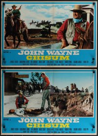 5z0871 CHISUM 10 Italian 18x26 pbustas 1970 BIG John Wayne, the legend, the hero, western!