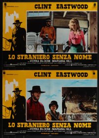 5z0887 HIGH PLAINS DRIFTER 8 Italian 18x26 pbustas 1973 Eastwood, different art and images!