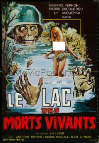 5z0188 ZOMBIE LAKE Lebanese 1981 Le Lac Des Morts Vivants, great art of Nazi undead & naked girl!