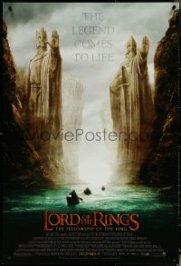 5z0472 LORD OF THE RINGS: THE FELLOWSHIP OF THE RING advance 1sh 2001 J.R.R. Tolkien, Argonath!