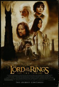5z0473 LORD OF THE RINGS: THE TWO TOWERS 1sh 2002 Jackson & J.R.R. Tolkien, cast montage!