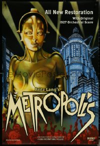 5z0488 METROPOLIS DS 1sh R2002 Brigitte Helm as the gynoid Maria, The Machine Man!