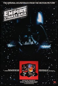 5z0190 EMPIRE STRIKES BACK 24x36 music poster 1980 Darth Vader mask in space, one album inset image!