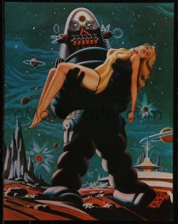 5z0812 FORBIDDEN PLANET 2-sided 17x22 special poster 1978 Robby the Robot carrying sexy Anne Francis!