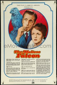 5z0007 MALTESE FALCON 30x45 book advertising poster 1974 Humphrey Bogart, Mary Astor, cool Melo art!