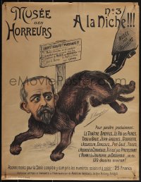 5z0822 MUSEE DES HORREURS #3 20x26 French special poster 1899 anti-Dreyfusard, V. Lenepveu art!