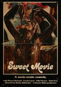 5z0826 SWEET MOVIE 15x22 special poster 1974 Dusan Makavejev, topless Carole Laure in melted chocolate!