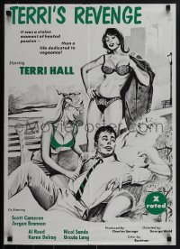 5z0165 TERRI'S REVENGE 20x28 special poster 1976 a stolen moment of heated passion, ultra rare!