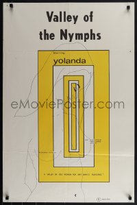 5z0166 VALLEY OF THE NYMPHS 23x35 special poster 1980s a valley of 100 women for any man's pleasures!