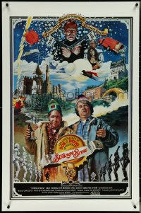 5z0610 STRANGE BREW int'l 1sh 1983 art of hosers Rick Moranis & Dave Thomas with beer by John Solie!
