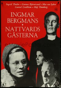 5z0037 WINTER LIGHT Swedish 1963 Ingmar Bergman, images of Ingrid Thulin & Gunnar Bjornstrand!