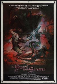 5z0616 SWORD & THE SORCERER style B 1sh 1982 dungeons, dragons, cool fantasy art by Peter Andrew Jones!