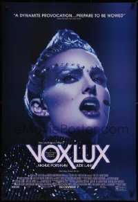 5z0642 VOX LUX advance DS 1sh 2018 Jude Law, image of Natalie Portman as pop star singing on stage!
