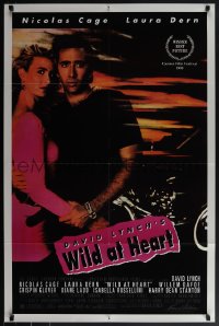 5z0654 WILD AT HEART 1sh 1990 David Lynch, Nicolas Cage & Laura Dern, a wild ride!