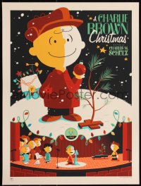 6a0863 CHARLIE BROWN CHRISTMAS signed #341/450 18x24 art print 2011 by Tom Whalen, regular edition!