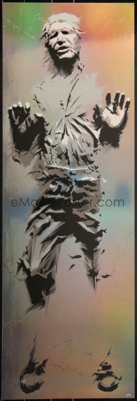 6a0752 EMPIRE STRIKES BACK #4/75 12x36 art print 2015 Han Solo in Carbonite by Drake, foil edition!