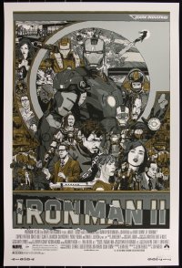 6a0372 IRON MAN 2 signed #12/130 24x36 art print 2010 by Tyler Stout, Mondo, variant edition!