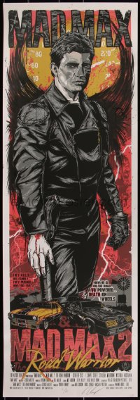 6a0741 MAD MAX signed #16/60 12x35 art print 2012 by Rhys Cooper, Death on Wheels!