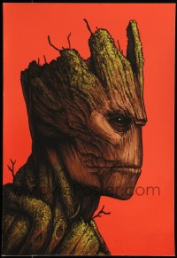 6a1133 MIKE MITCHELL 13x19 art print 2017 Mondo, cool profile art of Groot!