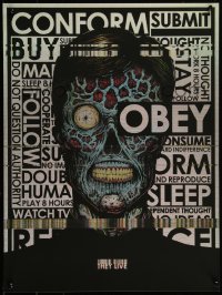 6a1002 THEY LIVE #33/50 18x24 art print 2022 art by Hanzel Haro, Obey!