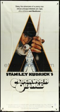 6b0239 CLOCKWORK ORANGE int'l 3sh 1972 Stanley Kubrick classic, Castle art of Malcolm McDowell!