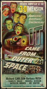 6b0244 IT CAME FROM OUTER SPACE 3D 3sh 1953 Ray Bradbury, fantastic sights leap at you in 3-D!