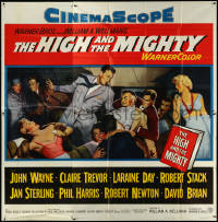 6b0230 HIGH & THE MIGHTY 6sh 1954 John Wayne, Claire Trevor, William Wellman airplane disaster, rare