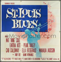 6b0012 ST. LOUIS BLUES 6sh 1958 Nat King Cole, the life & music of W.C. Handy, great large image!