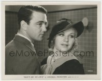 6b1233 DON'T BET ON LOVE 8x10.25 still 1933 c/u of beautiful Ginger Rogers & Lew Ayres, pre-Code!