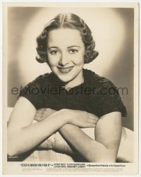 6b1262 GOLD IS WHERE YOU FIND IT 8x10 still 1938 smiling portrait of pretty Olivia De Havilland!