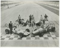 6b1265 GRAND PRIX candid 8x10 still 1967 Garner, Mifune, Walter, Saint & cast with F1 cars on track!