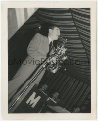 6b1300 JIMMY DORSEY 8x10 still 1939 the Big Band leader playing saxophone with orchestra!
