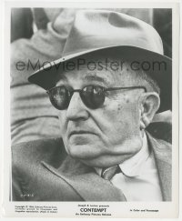 6b1316 LE MEPRIS 8x10 key book still 1964 super close up of director Fritz Lang in an acting role!