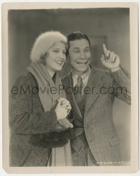 6b1322 LOTTERY BRIDE 8x10.25 still 1930 great close up of happy Jeanette MacDonald & Joe E. Brown!