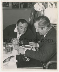 6b1342 MASK OF DIMITRIOS candid 8.25x10 still 1944 Peter Lorre tasting cameraman's soup by McCarty!
