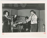 6b1346 MERLE HAGGARD/ROGER MILLER deluxe 8x10 still 1973 performing together on stage!