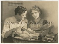 6b1359 MY BEST GIRL 7.25x9.5 still 1927 Mary Pickford & future husband Buddy Rogers with brushes!