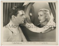 6b1368 NO MORE ORCHIDS 8x10 still 1932 sexy Carole Lombard stares at Lyle Talbot through porthole!
