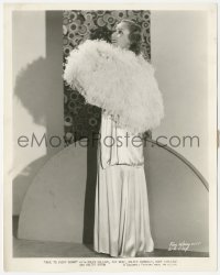 6b1377 ONCE TO EVERY WOMAN 8x10 still 1934 full-length portrait of beautiful Fay Wray with feathers!