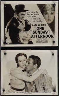 6b1716 ONE SUNDAY AFTERNOON 2 8x10 stills 1933 Gary Cooper with Frances Fuller, Fay Wray!